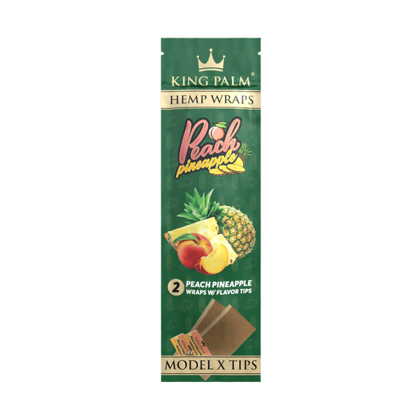 OZ PUFF King Palm - Peach Pineapple Flavoured Hemp Wraps 2-Pack