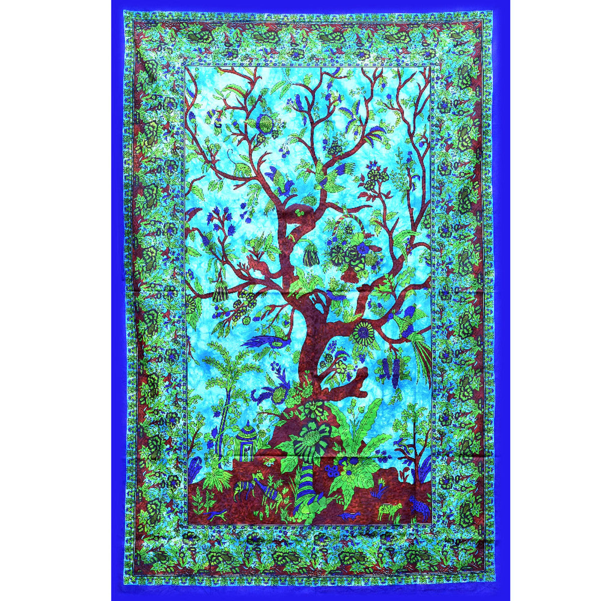 OZ PUFF ThreadHeads Turquoise Tree of Life Tapestry